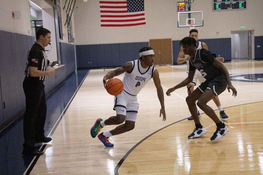 Penn State DuBois senior guard Jadon Myers begins his drive to the hoop during a home basketball game last season at the PAW Center, on the campus of Penn State DuBois.